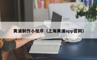 泰州黄浦制作小程序（上海黄浦app官网）