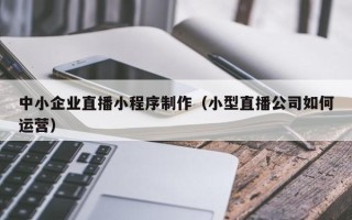 泰州中小企业直播小程序制作（小型直播公司如何运营）